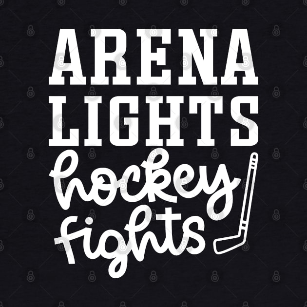 Arena Lights Hockey Fights Hockey Mom Cute Funny by GlimmerDesigns